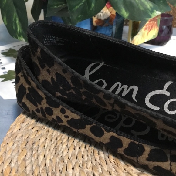 🌹HOST PICK-SAM EDELMAN TOE BEJEWELED LEOPARD PRINT BALLET FLATS/SZ 7.5 - Picture 8 of 9